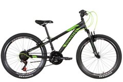 Велосипед 24" Discovery RIDER AM 2022 (черно-зеленый (м))