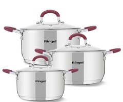 Набір посуду Ringel Ingrid набір кастрюль 6 пр. 1.6 л+2.3 л+3.2 л (RG-6006)