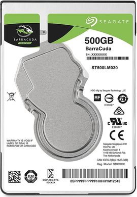 Жесткий диск Seagate BarraCuda HDD 500GB 5400rpm 128MB SATAIII ST500LM030