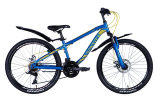 Велосипед ST 24" Discovery FLINT DD FR рама-12" жовто-синій 2025