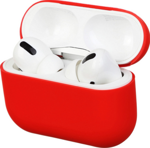Чохол Airpods Silicon case carbine+straps Red