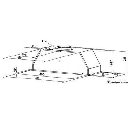 Витяжка Interline SWAY BL A/60 GL/S