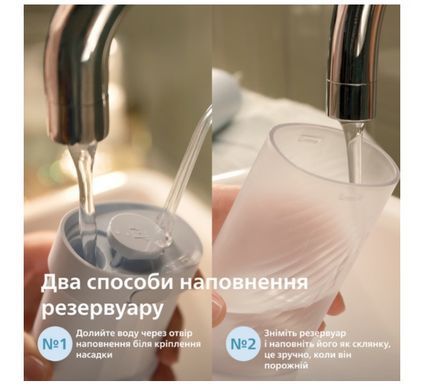 Іригатор Philips портативний Sonicare Compact Flosser 1000, чаша 200 мл, складний, голубий