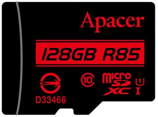 Карта пам'ятi ApAcer microSDXC 128GB UHS-I U1 Class 10 (AP128GMCSX10U5-R) + SD адаптер