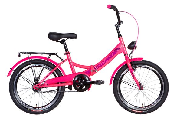 Велосипед 20" Formula SMART с фонарём 2021 (рожевий з малиновим)