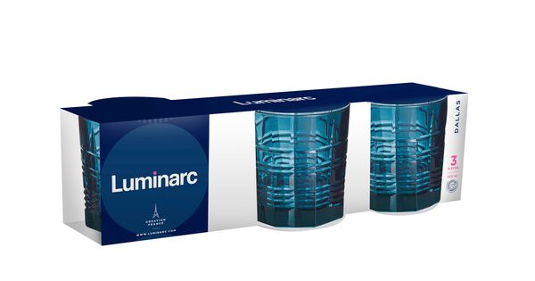 Склянка Luminarc ДАЛЛАС ЛОНДОН ТОПАЗ /НАБІР/ 3X300 мл низк. (Q2849/1)