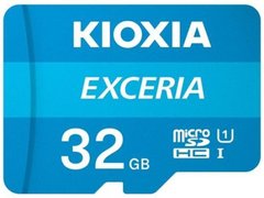 Карта пам'яті Kioxia Exceria microSDHC UHS-I 32GB class10+SD (LMEX1L032GG2)