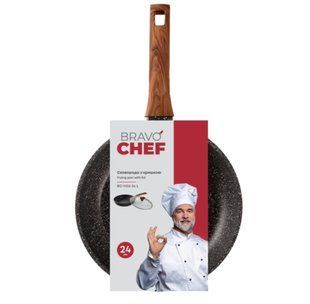 Сковорода BRAVO CHEF з кришкою 24 см (BC-1102-24 L)