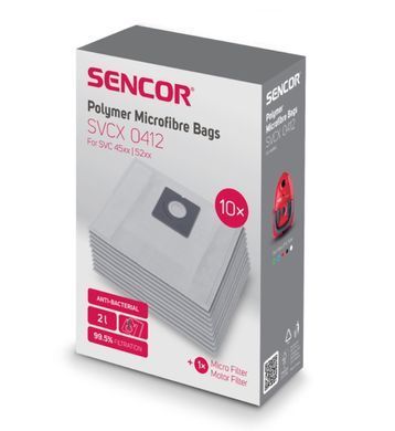 Набор пылесборников SENCOR SVCX 0412 BAGS SVC 45/52 (10pcs)