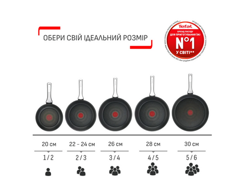 Сковорода з кришкою TEFAL So' Light 28 см Black (H0560642_SET)