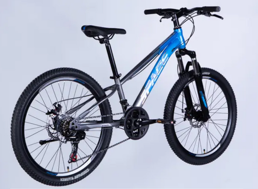 Велосипед ST 24" SPACE MARS DD FR рама-11" сине-серебристый 2025