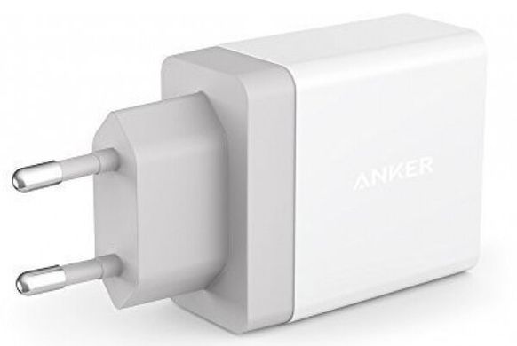 сетевая зарядка Anker PowerPort 2 - 24W 2xUSB PIQ + MicroUSB V3 (White)