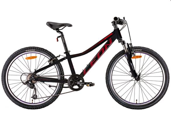 Велосипед 24" Leon JUNIOR AM Vbr 2022 (черный с красным (м))
