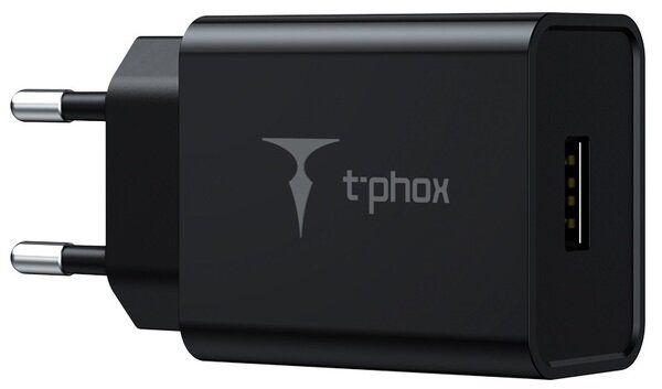 мережева зарядка T-Phox Mini 12W 2.4A + Type-C cable 1.2m (Чорний)
