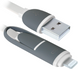 Кабель Defender USB10-03BP USB(AM)-MicroUSB+Lightning білий 1м фото 2
