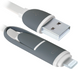 Кабель Defender USB10-03BP USB(AM)-MicroUSB+Lightning White 1m фото 2