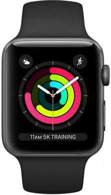 Смарт годинник Apple Watch S3 GPS, 38 Space Grey Alum Case Black Sp/B