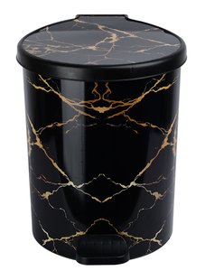 Набір відер для сміття Violet House 0384 Decor Marble Black 3 в 1