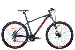 Велосипед 29" Leon TN-90 2021 (графітовий з червоним (м))