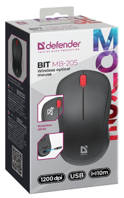Мышь Defender Bit MB-205 Wireless BLACK (52205)