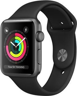 Смарт годинник Apple Watch S3 GPS, 38 Space Grey Alum Case Black Sp/B