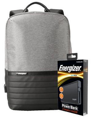Рюкзак Energizer EPB001 (Grey) + Powerbank UE10004 (Black)