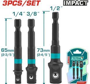 TOTAL TAC273651 Набор переходников 1/4", 3/8", 1/2"