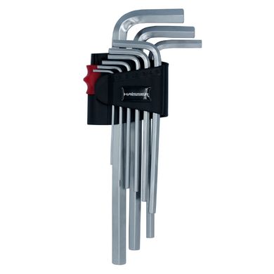 Набор Г-образных ключей HEX удлиненных 9 ед., S2, 1,5-10 мм Haisser
