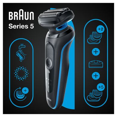 Электрическая бритва Braun Series 5 51-B4650cs Black/Blue