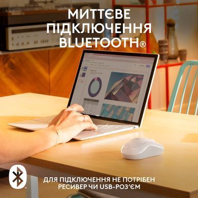 Миша Logitech M240 Silent Bluetooth Off White