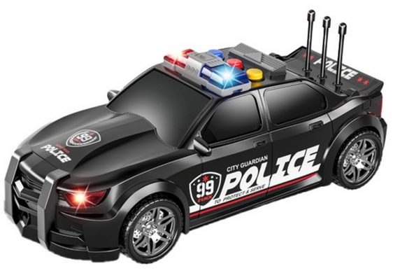 Іграшка CARS S Поліцейська машина чорна 1:16 (CJ-2924205)