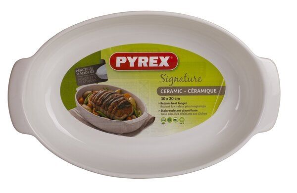Форма с/к Pyrex SIGNATURE 30x20 см /для запікання/овальна/керам/сірий (SG30OR4)