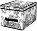 Корзина Idea Home NP-101L Anthracite Flowers 40x30x25 см фото 1