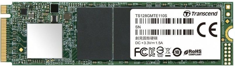 SSD внутренние Transcend MTE110S 128 Gb NVMe M.2 3D TLC (TS128GMTE110S)