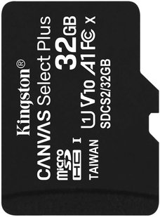 Карта памяти Kingston microSDHC 32Gb Canvas Select+ A1 (R100/W10)