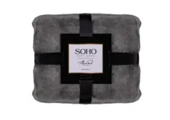 Плед Soho флисовый, размер 200*230 см, Pattern Темно-серый