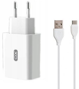 Сетевое зарядное устройство XO L36 1USB QC3.0 + lightning cable White