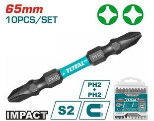 OTAL TACIM16PH233 Отверточные насадки уд., PH2+PH2, 65мм, 10шт.