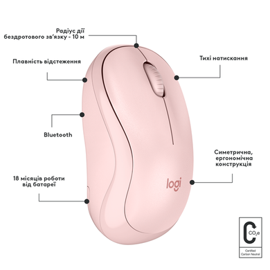 Мышь Logitech M240 Silent Bluetooth Rose