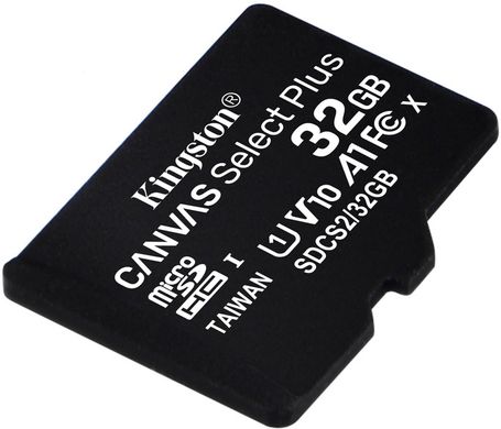 Карта памяти Kingston microSDHC 32Gb Canvas Select+ A1 (R100/W10)