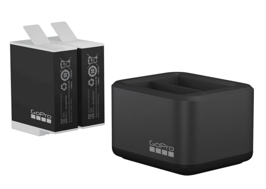 Двойное зарядное устройство для GoPro Dual Battery Charger + Аккумулятор Enduro 2 шт для HERO11