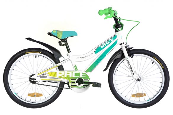 Велосипед 20" Formula RACE 2020 (бело-голубой с зеленым)