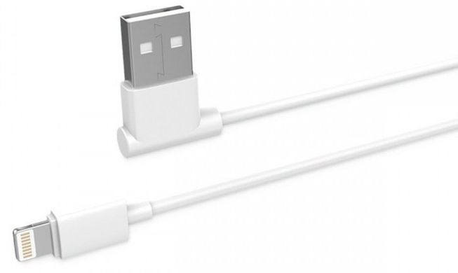 Кабель USB XO NB38 lightning 1m 2.4A with Audio adapter L-shape white