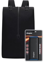 Рюкзак Energizer EPB004 (Black) + powerbank UE10007 (Black)