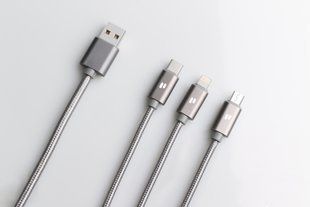 кабель Puridea L10 - 3in1 (Lightning,Type-C,microUSB)-1.5m (Silver)