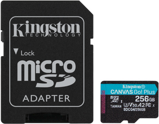 Карта памяти KINGSTON MicroSDXC 64GB Canvas Go! Plus Gen4 200MB/s A2 U3 V30 Card+Ad(SDCG3/64GBSP)