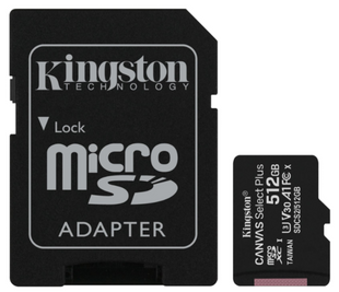 Картка пам'ятi Kingston microSDXC 512Gb Canvas Select+ A1 (R100/W85) no ad