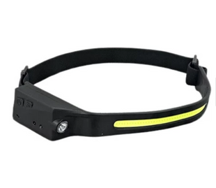 Фонарик налобный аккумуляторный Stenson B27535 12см (COB-светодиод+1LED) 500mA