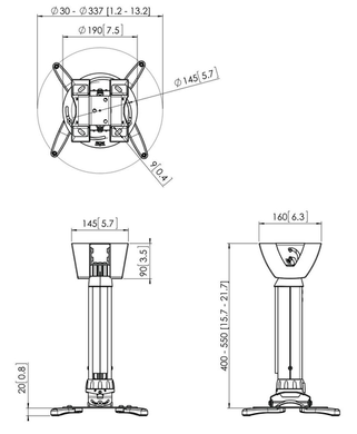 Крiплення настiнне Vogels PPC1540