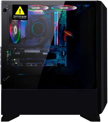 Корпус 1Stplayer Rainbow R6-R1 Color LED Black, Без БЖ